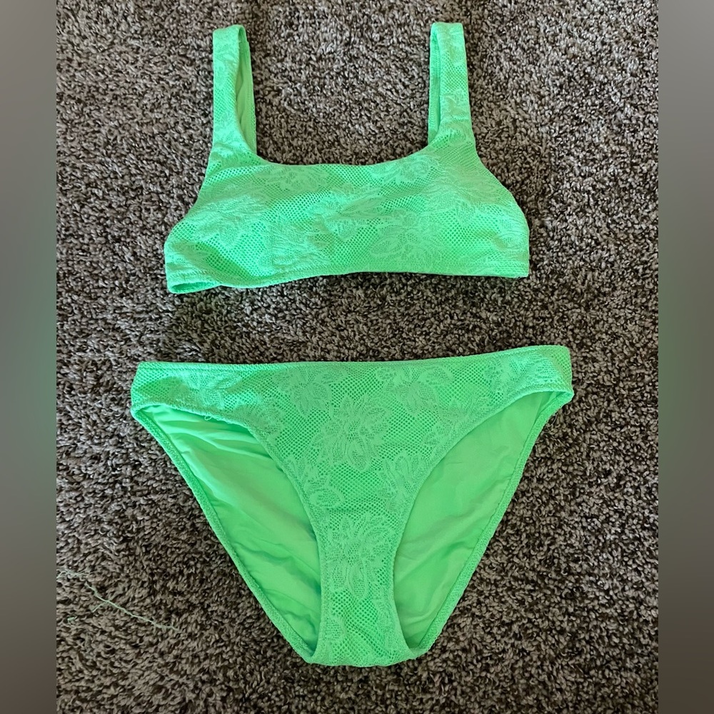 Neon green bikini